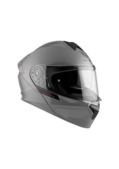 Mt Genesis SV Solid A12 Parlak Çene Açılır Kask Gri