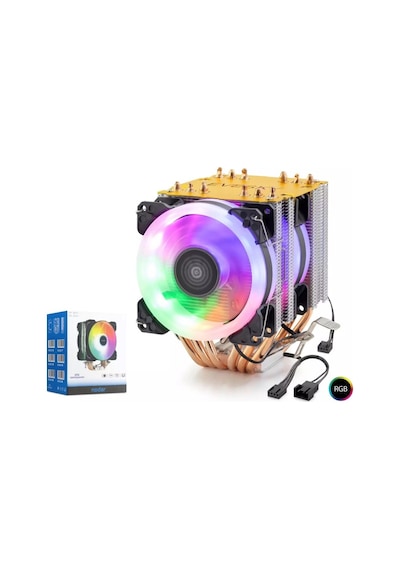 Nodar Nd2606 Kule Tipi İşlemci Soğutucu 6 Bakır Borulu 3 Rgb Fan