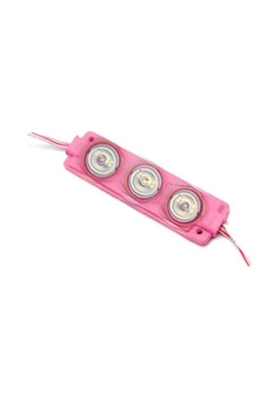 3 Mercekli 3030 Reklamcı Modül Pembe 12 Volt 3 Watt 10 Adet