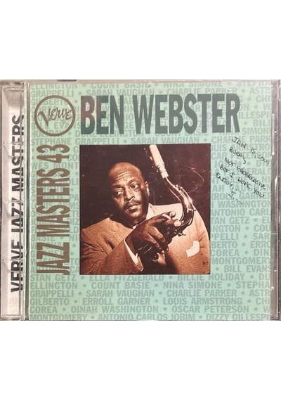 Plak Değildir Cd Dir Cd Ben Webster Jazz Masters 43 Cd