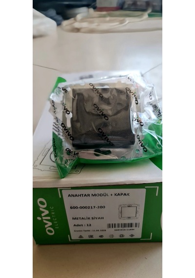 Ovivo Grano Siyah Tekli Anahtar - Çerçeve Dahil
