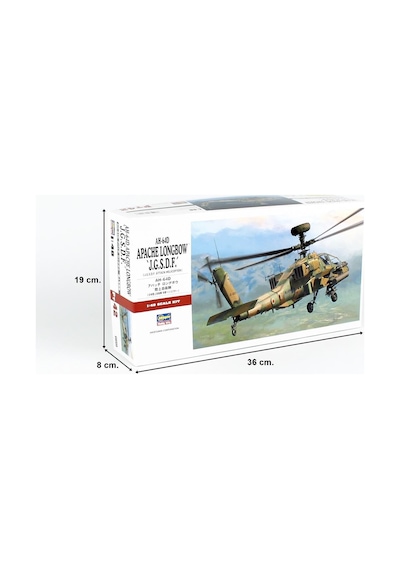 Hasegawa Pt42 7242 1/48 Ölçek, Ah-64d Apache Longbow Jgsdf , Askeri Helikopter Plastik Model Kiti