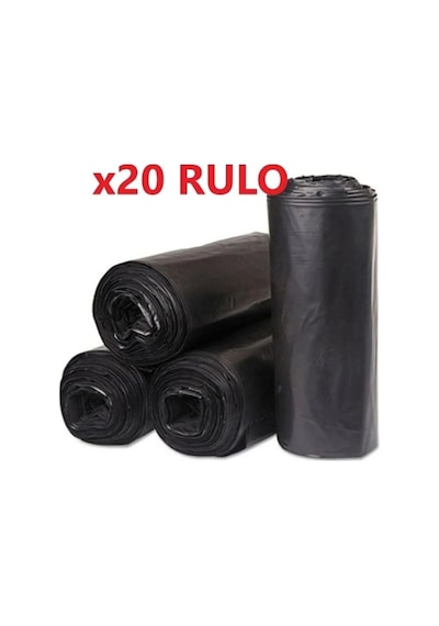 200 Adet Endüstriyel 120x150 Cm Hantal Boy Siyah Çöp Poşeti 20 Rulox10lu
