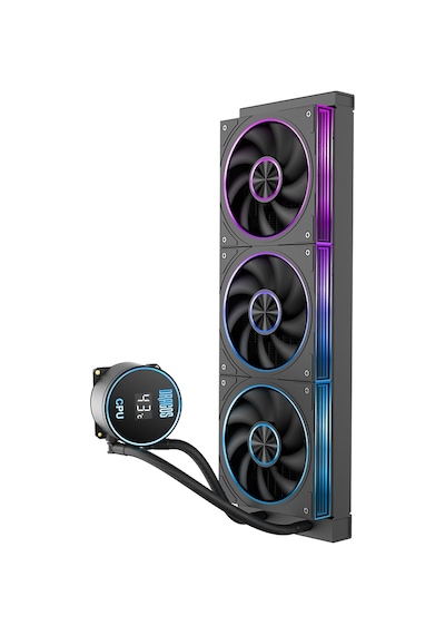 Dragos Frostbite V2 Dijital Isı Göstergeli Argb 360mm Siyah İşlemci Sıvı Soğutucu