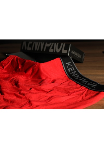 Kennpaul Bambu Uzun Paçalı Sporcu Boxer -kırmızı Nefes Alır, Konforlu Kırmızı