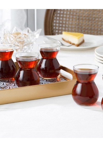 English Home Etnik Cam 6'li Çay Bardağı 140 Ml Çok Renkli