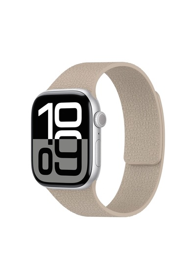 Apple Uyumlu  Watch  10 46mm Redclick Krd-136 Kabartma Desenli Mıknatıslı Silikon Kordon