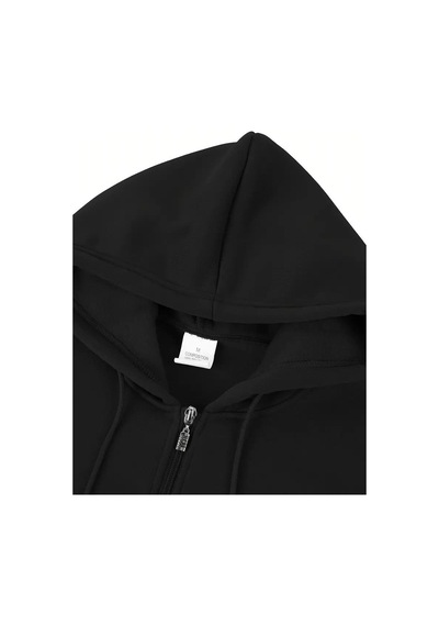 Dynamo Erkek Kapüşonlu Fermuarlı Sweatshirt 6549 Bgl-st04026 Siyah