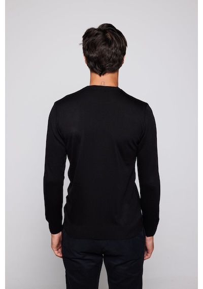 Tudors Slim Fit Dar Kesim Bisiklet Yaka Tüylenmeyen Yumuşak Dokulu Beyaz Erkek Kazak-28768-beyaz Beyaz
