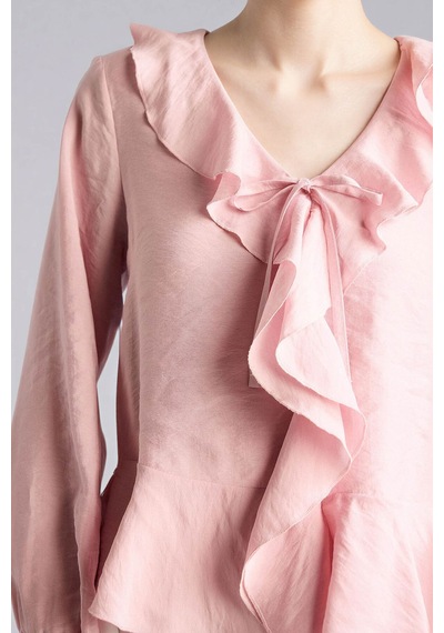 Defacto Volanlı Modal Bluz G1971ax26spbr86 Pembe-br86