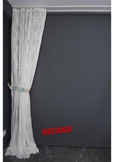 Tr Kdk 6020 Model Krem Renk Pilesiz Tek Kanat Fon Perde 300 260 Cm Genel