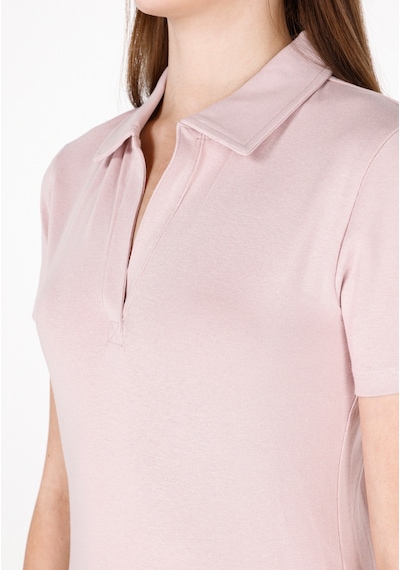 Colin's Colins Slim Fit Polo Yaka Düz Kadın Pembe Kısa Kol Tişört Cl1073834 Cl1073834 Q1.v2 Pın Pembe