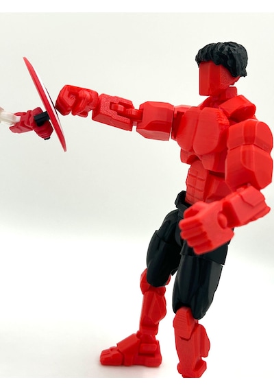 Red Hulk & Captain America Ikili Marvel Kahraman Dummy Figür Seti