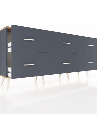 Arges Konsol 6 Çekmeceli 176x30x83 Antrasit-aytaşı/antrasit Aytaşı/antrasit Arges Konsol 6 Çekmeceli 176x30x83 Antrasit-aytaşı/antrasit Aytaşı/antrasit