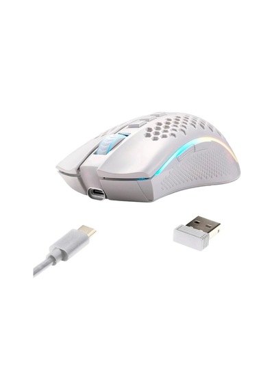 Mouse Gamer Storm Pro M808w-ks Beyaz Kablosuz, Petek Şekli, Kablosuz, 2.4ghz, Usb Dongle/usb Kablola M808-ks