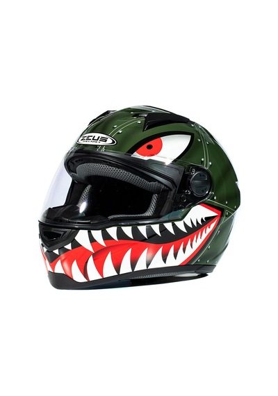 Zeus Zs-811a Al38 Green Silver Motosiklet Kaskı