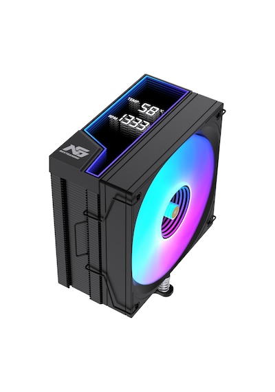 Ng Frost 600b 220w Tdp Argb Fanlı Derece Ve Devir Göstergeli Üst Seviye Kule Tipi Cpu Soğutucu Siyah