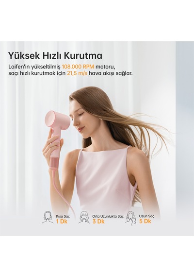 Laifen Se 2 Saç Kurutma Makinesi - Pastel Pembe