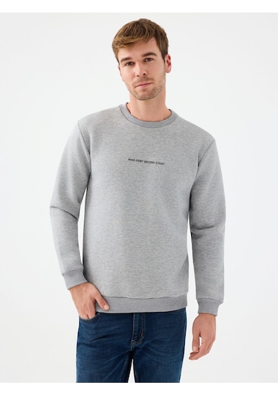 LOFT Regular Fit Erkek Sweatshirt Lf2041194 Q1.v1 Gri Melanj