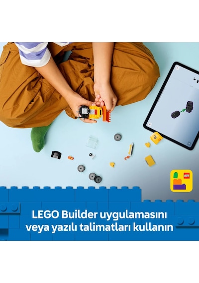 LEGO® City Araçlar – İnşaat Yükleyicisi 60483 - 5 Yaş Üzeri Çocuklar için İşçi Minifigürlü Yaratıcı Oyuncak Yapım Seti (61 Parça)