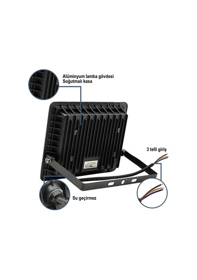 Şanled 300w 24.000 Lümen 6500k Beyaz Işık Smd Led Projektör 4'lü