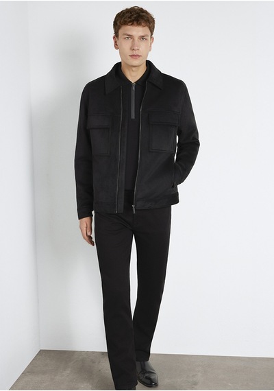 Mavi - Mavi Black Cep Detaylı Siyah Suni Deri Ceket 0110783-71379 Siyah