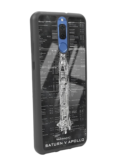 Huawei Mate 10 Lite Apollo Plan Tasarımlı Glossy Telefon Kılıfı Çok Renkli