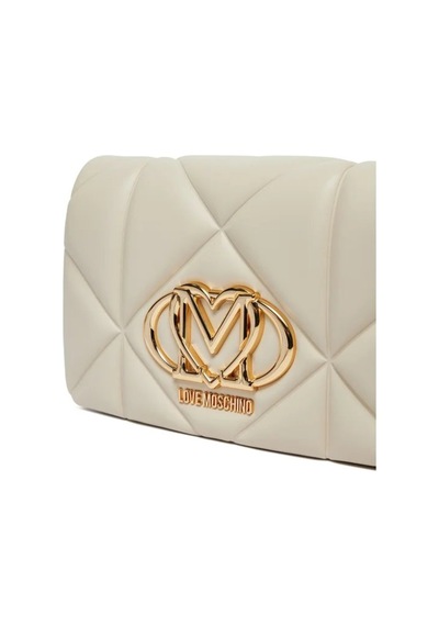Love Moschino Kapitoneli Çıkarılabilir Zincir Askılı Kadın Çapraz Çanta Jc4043pp1mlc0110 Krem