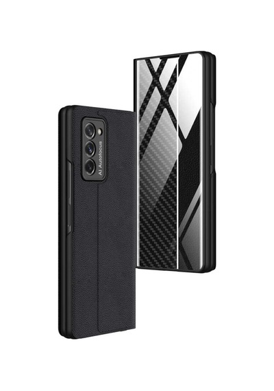 Galaxy Z Fold 2 Kılıf Zore Droga Kılıf Siyah-Beyaz