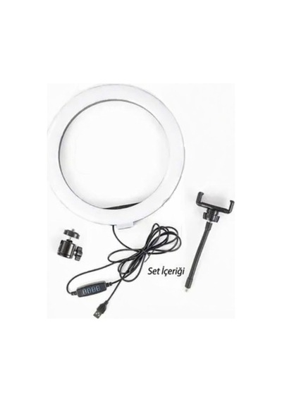 10 Inç Ring Light Sadece Halka Led 3 Renkli Ayarlanabilir Tiktok Youtuber Işığı Ayaksız