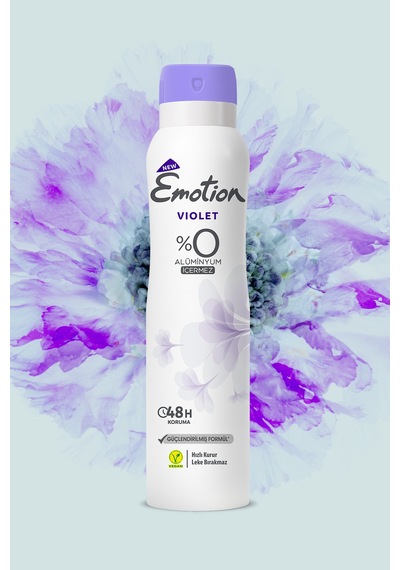 Violet Kadın Alüminyumsuz Vegan Deodorant 3x150ML Hızlı Kurur,leke Bırakmaz