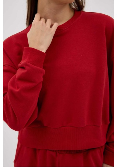 Buly Cozy Bisiklet Yaka Sweatshirt Kırmızı