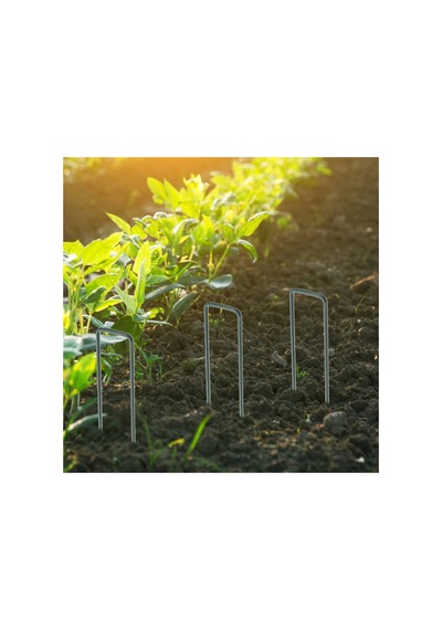 8mm U Şeklinde 10 Adet Çadır Kazığı 20 Cm Kamp Bahçe Çivisi 8 Mm X 20 Cm