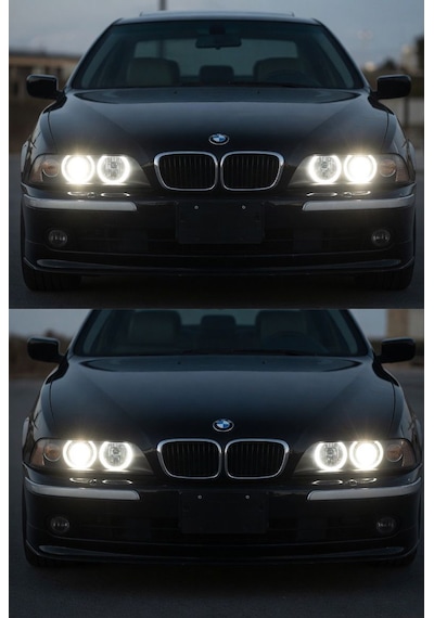 Bmw E39 Led Angel Halka Seti Beyaz Far İçi Halka Premium Görünüm