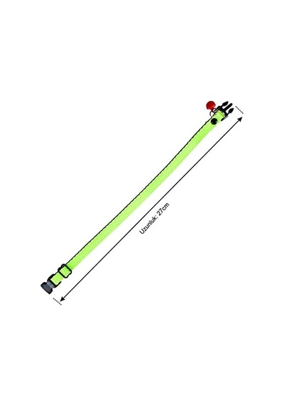 Neon Zilli Kedi Tasması Fıstık Yeşili Boyun Tasma Ayarlı