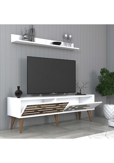 Variant Valensiya 140cm Tv Ünitesi Ve Orta Sehpa Takımı - Beyaz / Beyaz