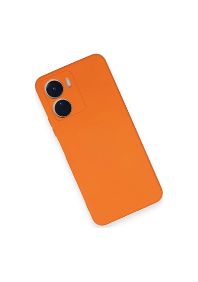 Muratech Newface Vivo Y16 Kılıf Nano İçi Kadife Silikon - Turuncu