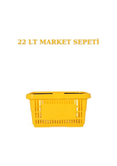 5 adet 22Litre Market ve Alışveriş Sepeti, Saplı Market Sepeti S