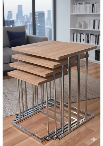 4'lü Sehpa 18 Mm Mdf Çok Renkli