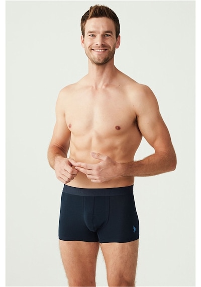 U.S. Polo Assn. U.s Polo Assn. 80256 Erkek 3 Lü Boxer-indigo&lacivert&indigobaskılı İndigo