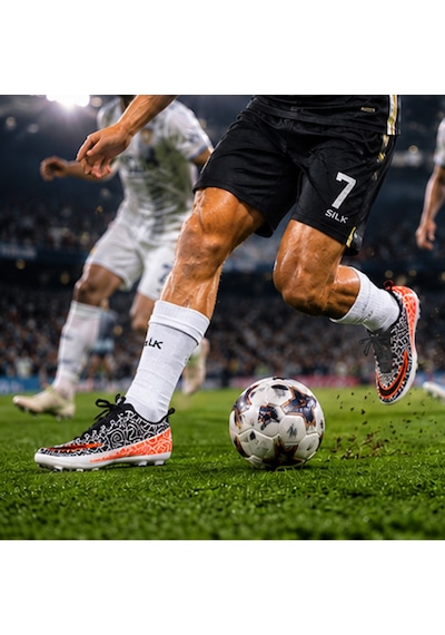 Futbol Kramponu 36-44 Numara Şık Tasarım, Dikkat Çeken Renk Seçenekleri Siyah - Turuncu