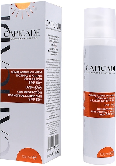 Capicade Normal Ciltler İçin Güneş Kremi SPF50+ 100 ML