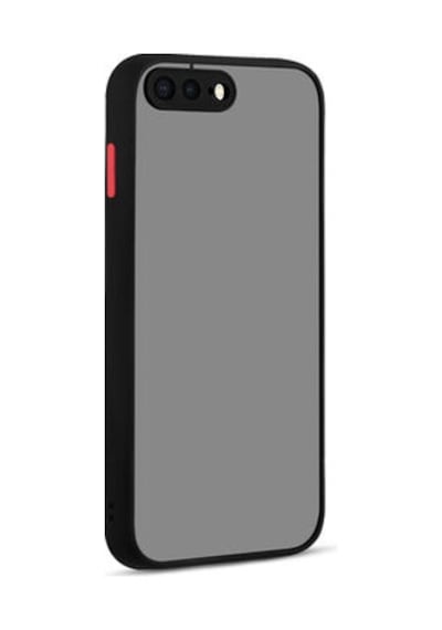 Apple Uyumlu iPhone 7 Plus Kılıf Kenarları Renkli Sert Yapılı Şık Silikon Kapak Ryc/hux Siyah