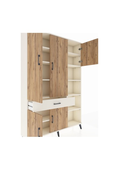 Arges Dolap 10 Raflı Tek Çekmeceli 5 Kapaklı 132x30x195 Aytaş... Aytaşı