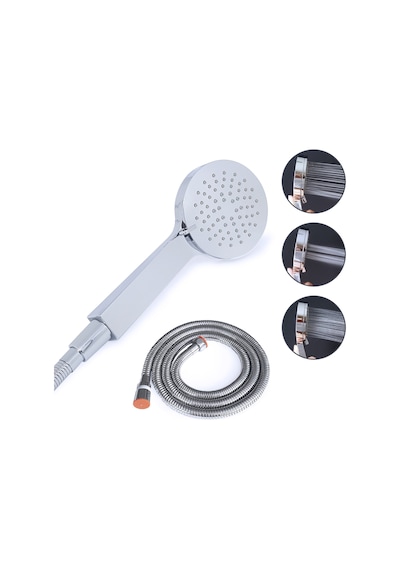 Aqua Bagno Smıle El Duşu - Duş Spirali Hortumu Set 2 Parça Krom