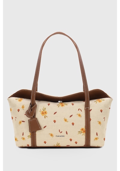 Housebags Papatya Desenli Kapaklı Bowling Omuz Çantası 270 Papatya Desenli