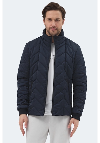 Slazenger Beast Erkek Dik Yaka Fermuarlı Lacivert Mont & Kaban Lacivert