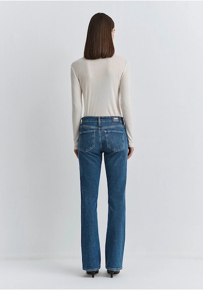 Molly Mid Indigo Classic Denim mavi