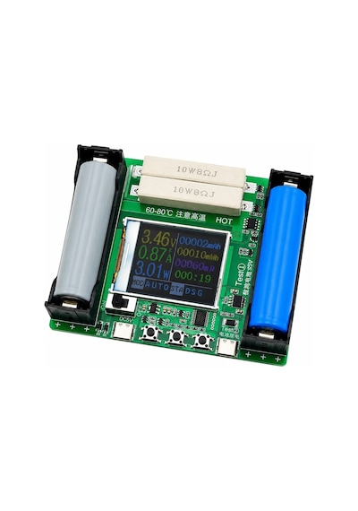 18650 Lcd Dijital Lityum Pil Kapasite Test Cihazı Type-c Beslemeli Lcd Ekranlı