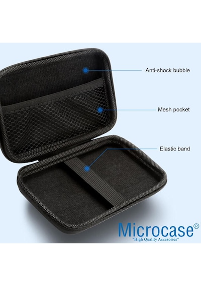 Microcase 2in1 Set 2.5 İnch Hard Disk Çantası + Geniş Kişisel Eşya Organizeri Al5390 Diğer